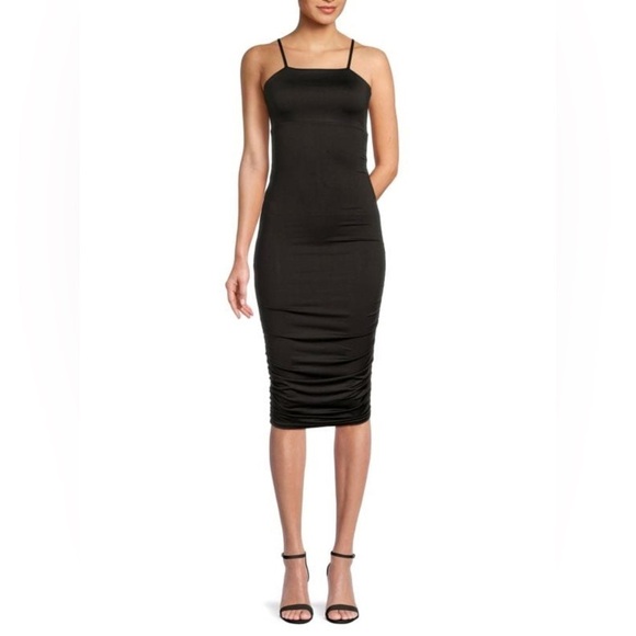 NEW The Fashion Poet Black Midi Sheath Dress and Lace Top - Picture 4 of 6